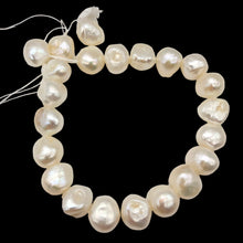 Load image into Gallery viewer, Baroque Creamy White FW Pearl 8&quot; Strand| 9.5x9x6 to 13x9x6mm| White| 21 Pearls |
