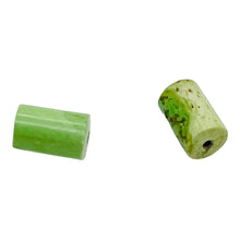 Load image into Gallery viewer, Gaspeite High Grade Tube Beads | 4x6mm | Green Brown | 2 Beads |
