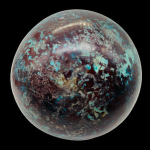 Chrysocolla 418g Sphere | 2 1/2" | Green Blue Tan | 1 Collector's Item |