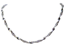 Load image into Gallery viewer, Festive! 18" Silver Bead Herringbone Twist Chain 10027B

