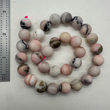 Load image into Gallery viewer, Peruvian Opal Matte Finish Round Bead Strand | 12mm | Pink, Black | 32 Beads |
