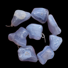 Load image into Gallery viewer, Chalcedony 8" Strand Nugget Beads | 25x23x8-22x19x12mm | Blue | 8 Beads |
