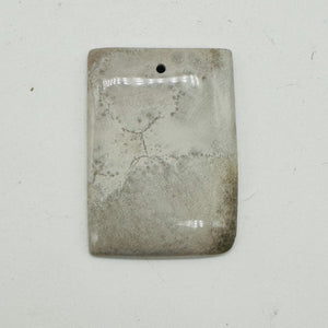 Crazy Lace Agate Designer Rectangular Pendant Bead | 40x30x5mm | Lavender Gray |