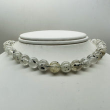 Load image into Gallery viewer, Tourmalinated Quartz Strand 9mm Round Beads| 15.5&quot; Long| Clear, Black| 40 Beads|
