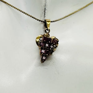Ruby Gemstone Vermeil Pendant Necklace | Red | 1 inch long | 1 Pendant |
