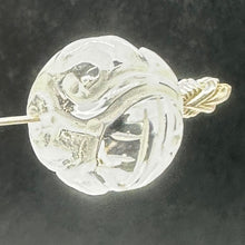 Load image into Gallery viewer, Dragon Long Life Carved Quartz Round Pendant Bead | 18mm | Clear | 1 Bead |
