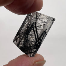 Load image into Gallery viewer, Tourmalinated Quartz Trapezoid Bead - Double Drilled | 23x15x8mm| Clear, Black|
