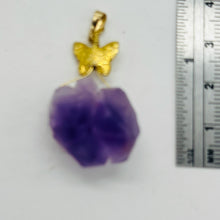 Load image into Gallery viewer, Amethyst Natural Crystal 14K Gold Filled Pendant | 1 1/2&quot; Long | Purple |
