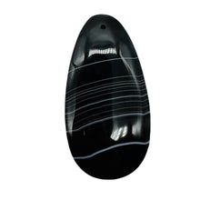 Load image into Gallery viewer, Sardonyx Large Designer Teardrop Pendant Bead| 64x33x6mm| Black, White| 1 Bead |
