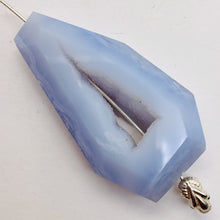 Load image into Gallery viewer, Druzy Blue Chalcedony Designer Pendant Bead | 73cts | 45x24x10 | 1 Bead |
