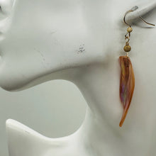 Load image into Gallery viewer, Designer Pink Mussel Shell 14K Gold Filled Earrings | 2 1/2&quot; Long |
