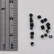 Load image into Gallery viewer, Natural Black Diamond 1.1cts Scissor Cut Cube Beads | 1x1mm to 2x1mm | 16 Beads|
