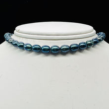 Load image into Gallery viewer, Fresh Water Perfect Beauties Pearl Strand | 8x6mm|Midnight Ocean Blue|50 Pearls|
