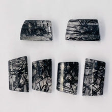 Load image into Gallery viewer, Tourmalinated Quartz Trapezoid Bead - Double Drilled | 24x14mm | Clear Black | 1
