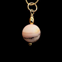 Load image into Gallery viewer, Pink Peruvian Opal Matte Finish Drop Bead Pendant | Pink | 1&quot; Long |
