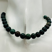 Load image into Gallery viewer, Bloodstone, Heliotrope Round Bead Strand | 8mm | Green, Red | 47 Beads |
