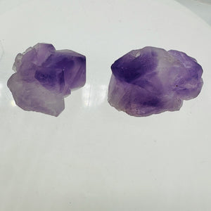 Amethyst Natural Crystals Parcel | 29x27x15 and 27x23x15m | Purple | 2 Beads |