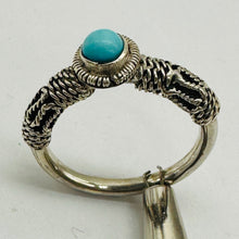 Load image into Gallery viewer, Blue Turquoise Tahitian Style Sterling Silver Ring Size 6.75
