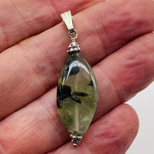 Load image into Gallery viewer, Tourmalinated Quartz Sterling Silver Pendant | 1 3/4&quot; Long | Clear Green Black |
