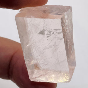 Optical Calcite / Iceland Spar 20g Rectangular Prism | 31x19x12mm | Pink, Clear|