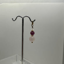 Load image into Gallery viewer, Kunzite Ruby Precious Stone 14K Gold Filled Pendant Necklace | 1 1/4 inch long|
