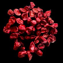 Load image into Gallery viewer, Red Freshwater Keishi Cornflake Pearl Strand 16" 62 Pearls 16x10mm
