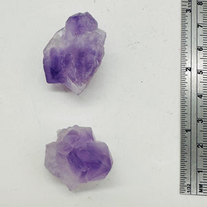 Amethyst Natural Crystals Parcel | 29x27x15 and 27x23x15m | Purple | 2 Beads |