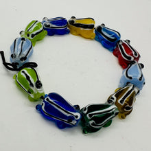 Load image into Gallery viewer, Frog Lampwork Jumping Froggie Beads| Multi-Color | 17mm Long | 11 Beads |
