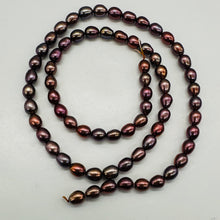 Load image into Gallery viewer, Natural Red Gold Freshwater Pearl Oval Strand 68 Pearls 6x5mm Jewelry Making
