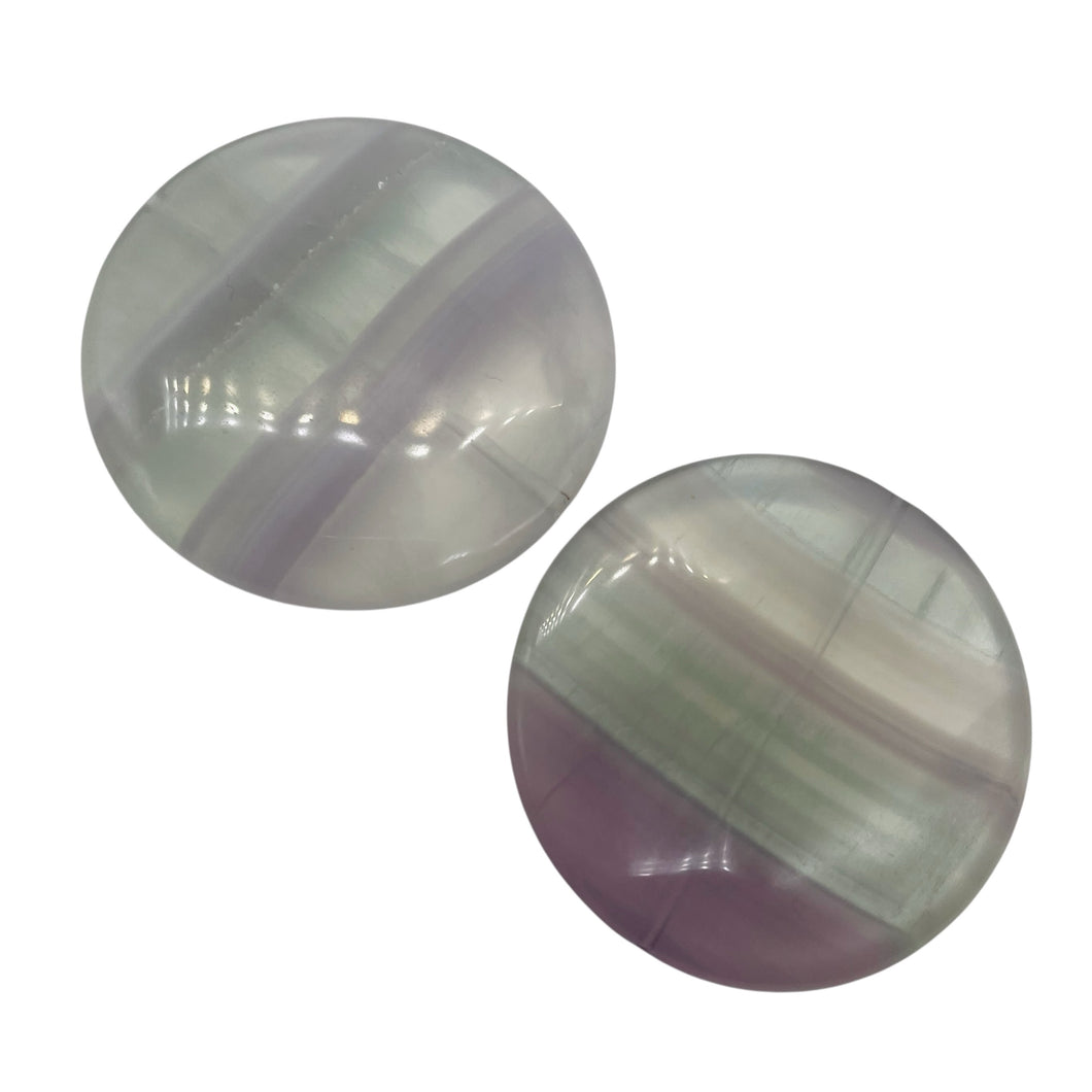 Springtime Pastel Fluorite Pendant Bead | 50x9mm | 2 Beads |