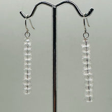 Load image into Gallery viewer, Light Pink Clouds Rose Quartz Sterling Silver Semi Precious Gemstone Earrings
