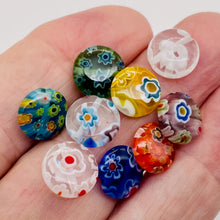 Load image into Gallery viewer, Millefiore Coin Beads | 12x4mm | Multi-color | 9 Beads |
