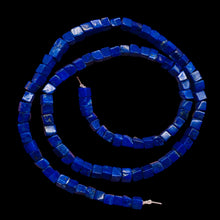 Load image into Gallery viewer, So Hot Indigo Lapis Cube Focal Bead Strand 108881
