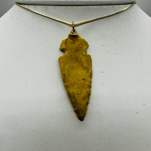 Sandstone Carved Arrowhead Pendant | 1 3/4" Long | Beige | 1 Pendant |