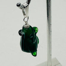 Load image into Gallery viewer, Lampwork Frog Sterling Silver Frog Pendant | 1&quot; Long | Green | 1 Pendant |
