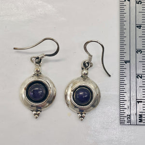 Amethyst Sterling Silver Drop/Dangle Earrings | 1" Long | Purple | 1 Pair |