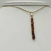 Load image into Gallery viewer, Sapphire Faceted Rondelle 14K Gold Filled Pendant | Pink, Orange | 1 1/2&quot; Long |
