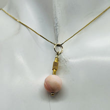 Load image into Gallery viewer, Pink Peruvian Opal Matte Finish Drop Bead Pendant | Pink | 1&quot; Long |
