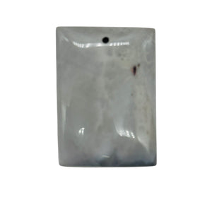 Crazy Lace Agate Designer Rectangular Pendant Bead | 40x30x5mm | Lavender Gray |
