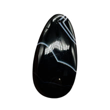 Load image into Gallery viewer, Sardonyx Designer Pendant Bead | Black, White | 64x33x6mm | 1 Bead |
