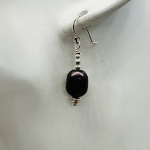 Load image into Gallery viewer, Black Cherry Freshwater Pearl Earrings | 1 1/4&quot; Long | 12x8mm Pearls | 1 Pair |
