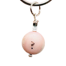 Load image into Gallery viewer, Pink Peruvian Opal Matte Finish Drop Pendant | Pink, Black | 1 1/4&quot; Long |
