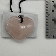 Load image into Gallery viewer, Rose Quartz Loving Heart Pendant | 1&#39; Long | Pink | 1 Pendant Necklace
