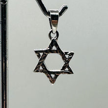 Load image into Gallery viewer, Star of David Sterling SilverPendant Charm | 1&quot; Long | Silver | 1 Pendant Charm|
