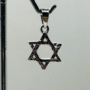Star of David Sterling SilverPendant Charm | 1" Long | Silver | 1 Pendant Charm|