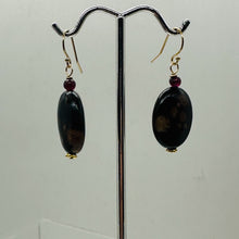 Load image into Gallery viewer, Natural Poppy Ocean Jasper 14K Gold Filled Earrings | Pink, Black | 1 1/2&quot; Long|
