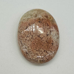 1 Speckled Peach Chalcedony Pendant Bead 9155