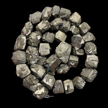 Load image into Gallery viewer, Pyrite Crystals Nugget 18&quot; Strand | 19x13 to 13x10 | Silver Gold | 38 Beads|
