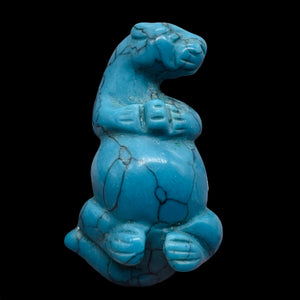 Hand-Carved Resting Otter | 1" Tall | Blue | 1 Figurine | | 1" Tall | Blue