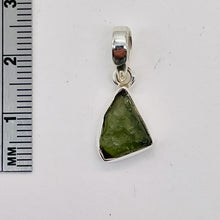 Load image into Gallery viewer, Moldavite 8.75ct Sterling Silver Triangle Pendant| 7/8&quot; Long | Green | 1 Pendant
